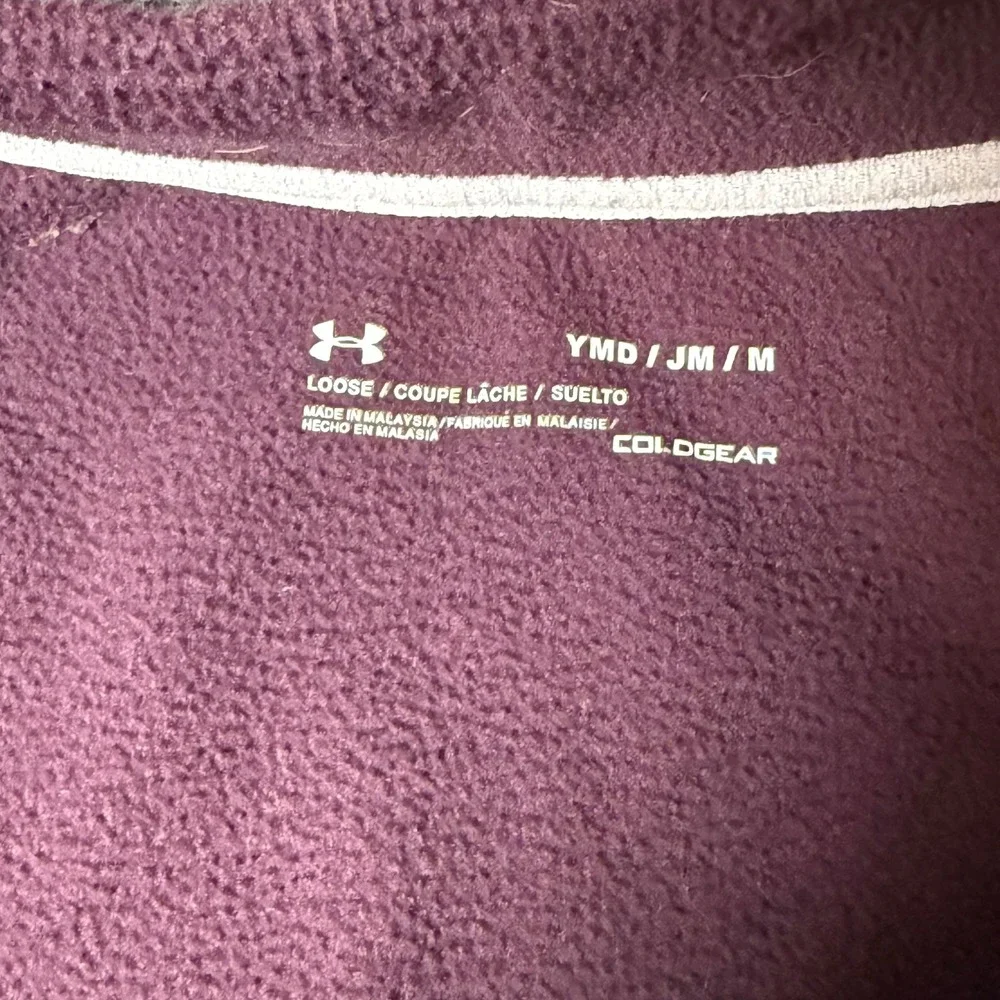 Under Armour Kids YMD Medium Purple Fleece 1/4 Zip Pullover ColdGear‎